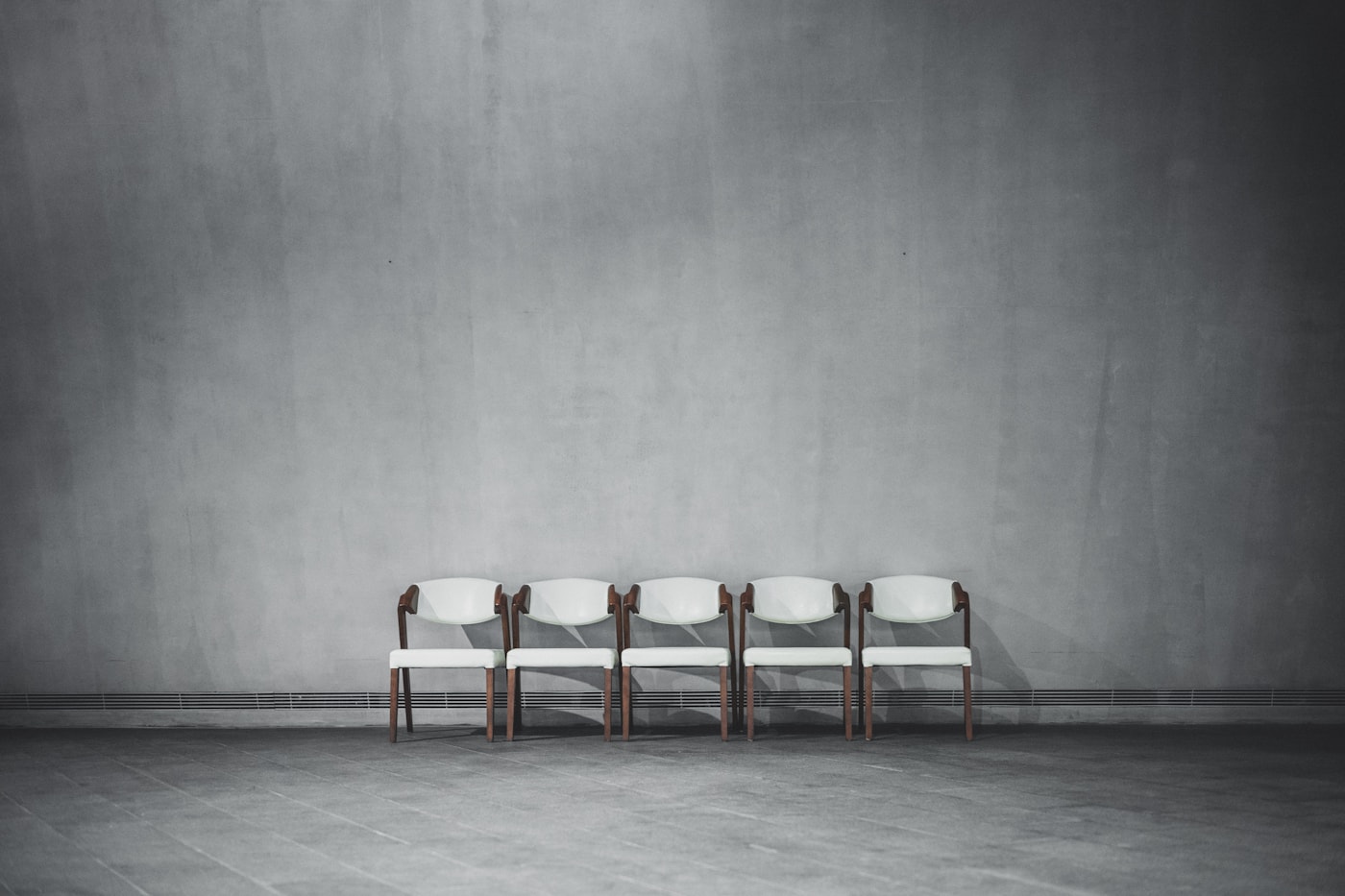 Customer waiting inside a garage reception area
